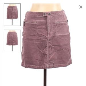 Boho Corduroy Mauve Casual Skirt